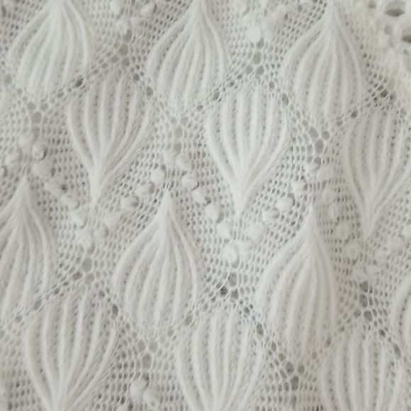 𝅺- Women’s Granny Core Vienna Lace white open cardigan sweater, size small - Picture 4 of 15